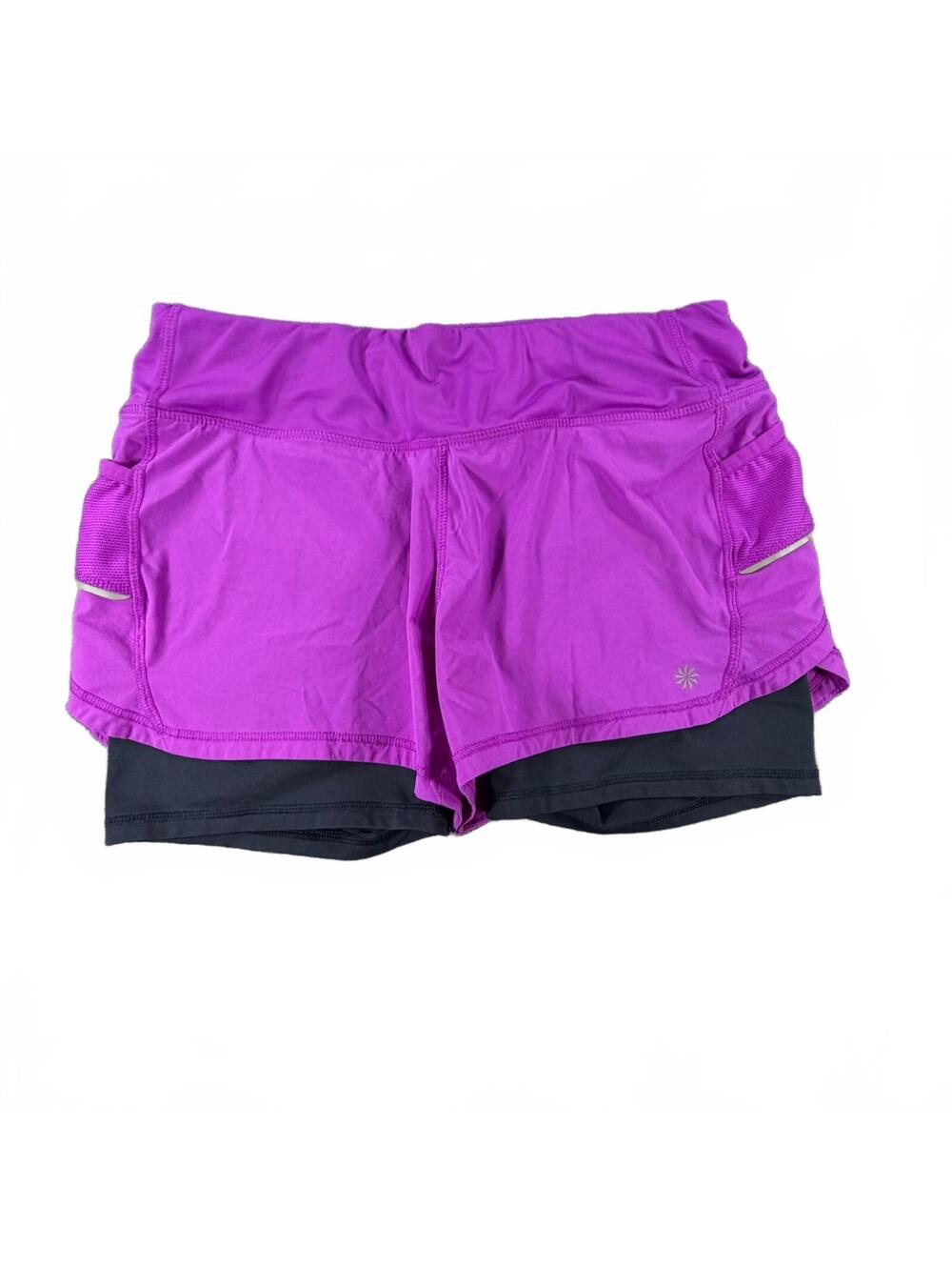 Athleta Women’s Purple Running Shorts – Size M, Recycled Polyester Blend